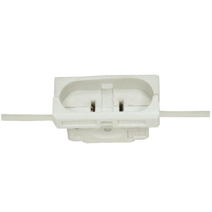 Satco 80-1865 Porcelain Par 56 And 64 Connector Mogul Base 2-1/2" Width 1-1/4" Height 1-3/8" Diameter 18" Leads Unglazed 1000W 125V