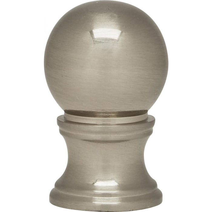 Satco 80-1880 Satin Nickel Ball Finial 1-1/4" Height 3/4" Diameter 1/4-27