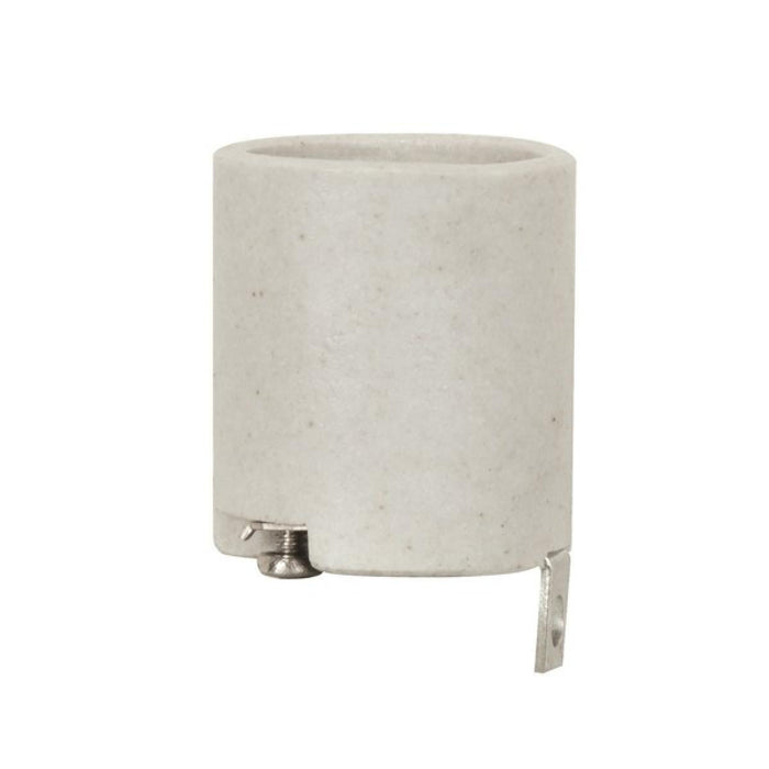 Satco 80-1925 Porcelain Socket With L Bracket Unglazed 660W 250V