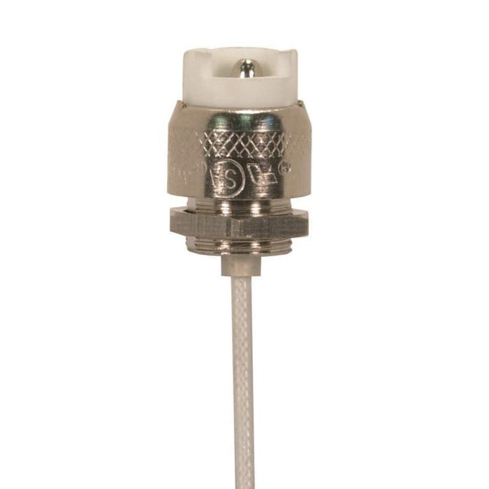 Satco 80-2004 Porcelain Halogen Socket R7S Base 18" SF-1 200C Leads Halogen Socket 7/8" Length 1000W 250V