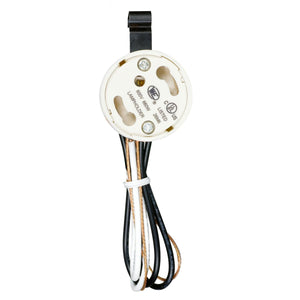 Satco 80-2005 4-Pin Ballast And Socket Combination For GU24 13" 18 AWM 105C Leads And 13" Ground Wire Snap Bracket 3/4" Height