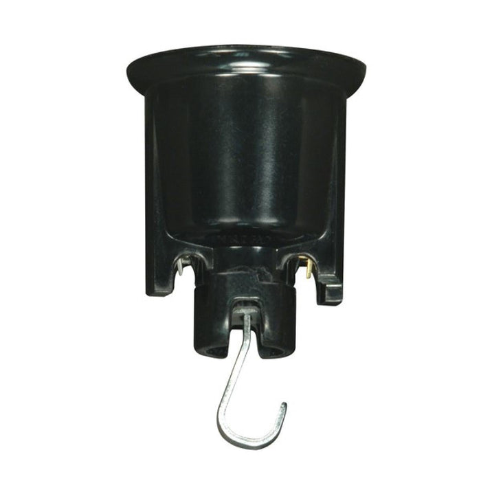 Satco 80-2080 Medium Base Pressure Fit With Hook Suited for 14GA Wire Phenolic Screw Shell 2" Socket 1-5/8" Diameter 660W 250V