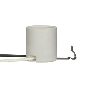 Satco 80-2128 Keyless Porcelain Socket w/Snap-in Clip