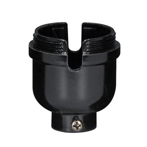 Satco 80-2201 1/8 IP Cap Only Phenolic 1/2 Uno Thread With Set Screw For Push Thru With Plastic Bushing