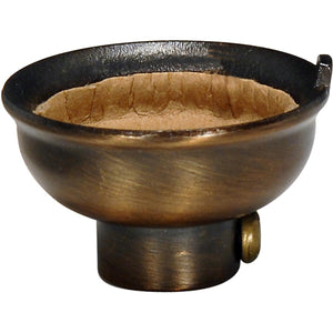 Satco 80-2390 1/4 IPS Stamped Solid Brass Caps With Set Screw Dark Antique Brass