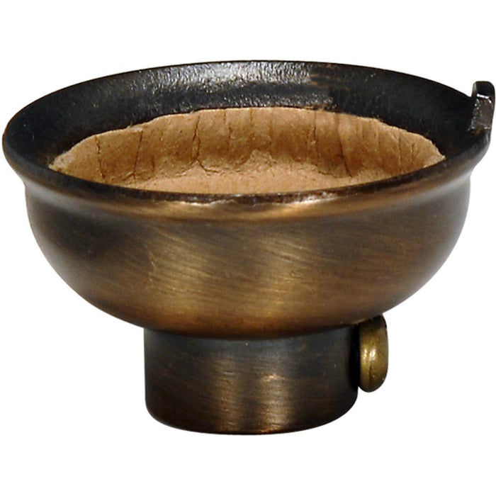 Satco 80-2390 1/4 IPS Stamped Solid Brass Caps With Set Screw Dark Antique Brass