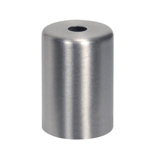 Satco 80-2400 Flanged Steel Neck 1-1/2" Outer Diameter 2-1/8" Long Cup 7/16" Center Hole Satin Nickel With Lacquer Finish