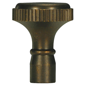 Satco 80-2403 Solid Brass Knob 4/36 Mandrel Dark Antique Brass