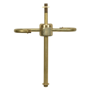Satco 80-2507 Medium Base Twin Keyless Solid Brass Cluster; Unfinished; 9-1/4" Overall Height; 7-1/2" Centers