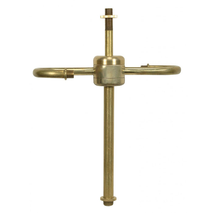 Satco 80-2507 Medium Base Twin Keyless Solid Brass Cluster; Unfinished; 9-1/4" Overall Height; 7-1/2" Centers