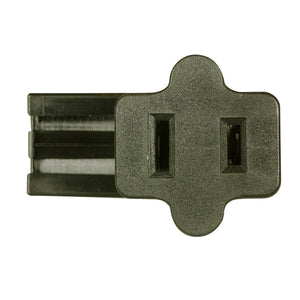 Satco 80-2519 Female Slide Plug; Polarized 18/2 SPT-2; 6A-125V; Brown Finish