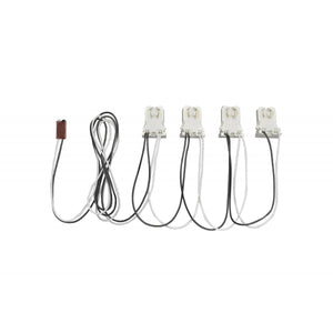 Satco 80-2629 4-Light ballast bypass wiring harness for linear LED T8 lamps