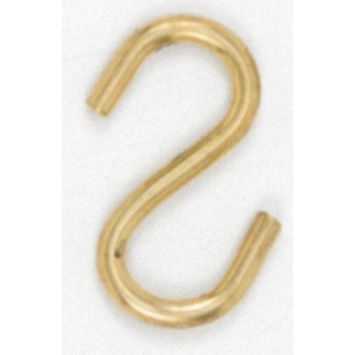 Satco 90-010 Brass Plated S-Hook 1-5/8"