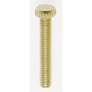 Satco 90-031 Steel Knurled Head Thumb Screw 8/32 1" Length Brass Plated Finish