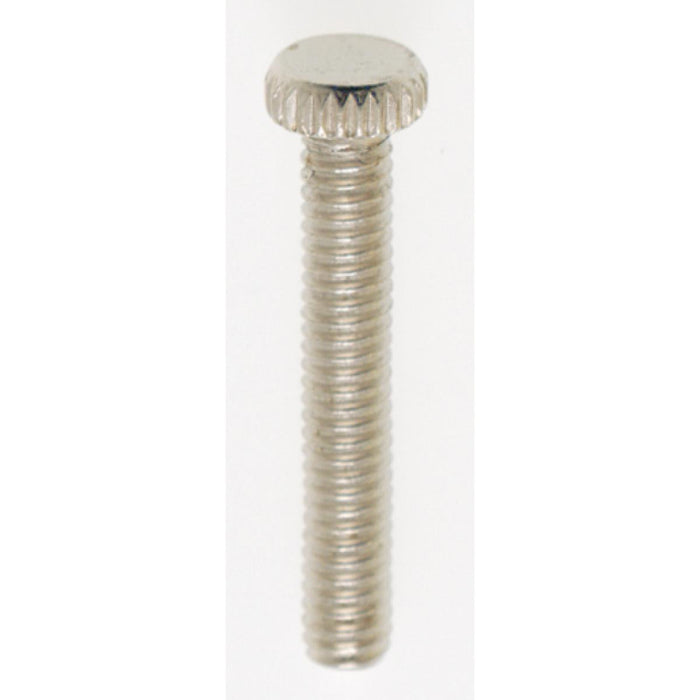 Satco 90-032 Steel Knurled Head Thumb Screw 8/32 1" Length Nickel Plated Finish