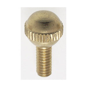 Satco 90-035 Solid Brass Thumb Screw Burnished and Lacquered 8/32 Ball Head 3/8" Length