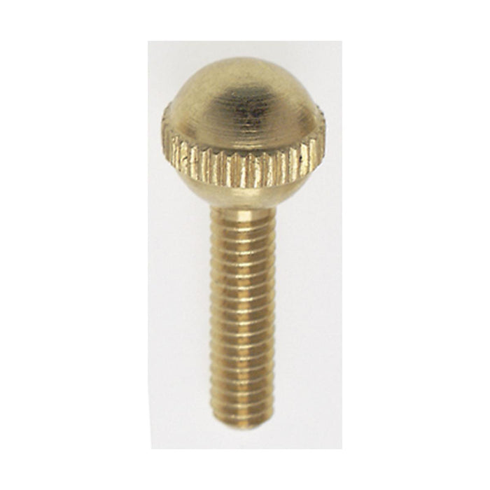 Satco 90-037 Solid Brass Thumb Screw Burnished and Lacquered 8/32 Ball Head 5/8" Length