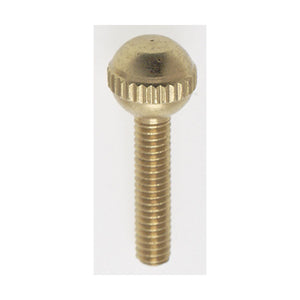Satco 90-038 Solid Brass Thumb Screw Burnished and Lacquered 8/32 Ball Head 3/4" Length