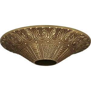 Satco 90-039 Cast Brass Canopy Antique Brass Finish 4-3/8" Diameter 1-1/16" Center Hole 1" Height