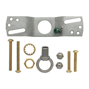 Satco 90-058 Ribbed Canopy Kit Chrome Finish 5" Diameter 7/16" Center Hole 2-8/32 Bar Holes Includes Hardware 10lbs Max