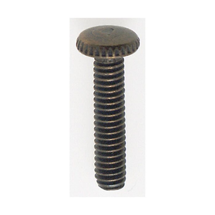 Satco 90-060 Steel Knurled Head Thumb Screws 8/32 3/4" Length Antique Brass Plated Finish