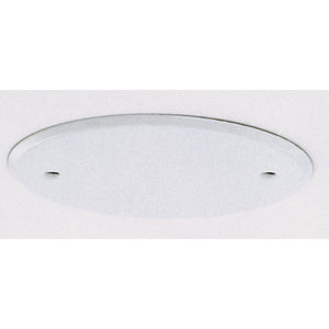Satco 90-069 Blank Up Kit For 4" Box White Finish 5" Diameter 2-8/32 Bar Holes 3-1/2" Center To Center Includes Hardware