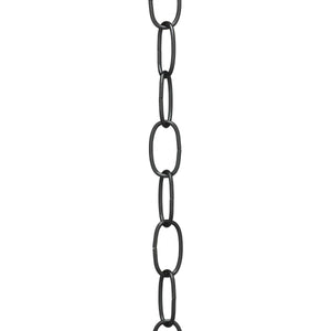Satco 90-072 11 Gauge Chain Black Finish 1-1/2" Link Length 7/8" Link Width 3/32" Thick 1 Yard Length 200 Yards/Carton 15lbs Max