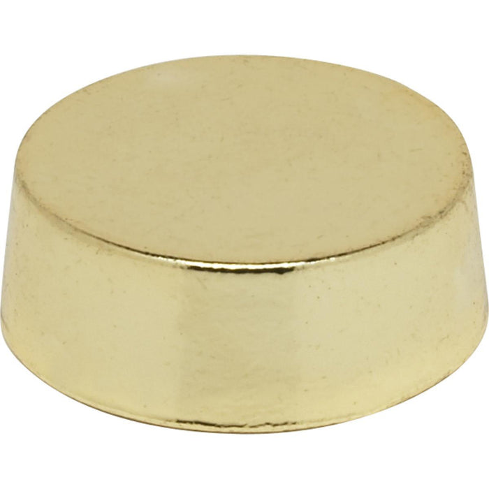 Satco 90-1050 1" Plain Knob 1/8 IP 3/8" Height Polished Brass Finish