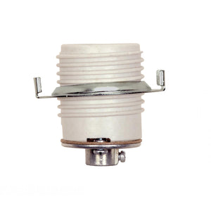 Satco 90-1074 Keyless Threaded Porcelain Socket With Cap And Ring 1/8 IPS CSSNP Scew Shell Glazed 660W 250V 100/10 Master