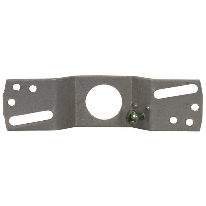 Satco 90-112 Offset Crossbar 1" x 4" Screw Holes 2-3/4", 3-3/8" And 3-1/2" Center To Center Center Hole Slips 3/8 IP With Ground Screw