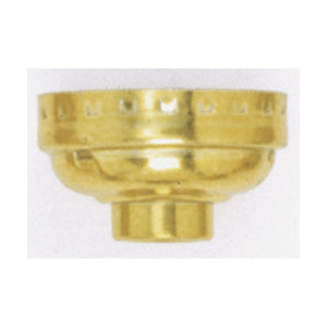 Satco 90-1147 Aluminum Cap With Paper Liner 1/8 IPS Sideout Hole Less Set Screw Brite Gilt Finish