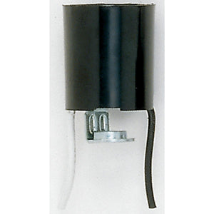 Satco 90-1151 Keyless Lampholder 36" AWM B/W Leads 105C 1/8 IP Hickey 2" Overall Height 1-1/4" Diameter 660W 250V