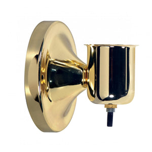 Satco 90-120 1-5/8" Wired Wall Bracket With Bottom Turn Knob Switch Brass Finish Includes Hardware 60W Max