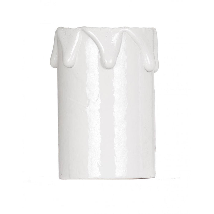 Satco 90-1246 Plastic Drip Candle Cover White Plastic Drip 1-3/16" Inside Diameter 1-1/4" Outside Diameter 2" Height