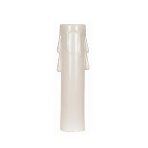 Satco 90-1258 Plastic Drip Candle Cover White Plastic Drip 13/16" Inside Diameter 7/8" Outside Diameter 3-1/2" Height