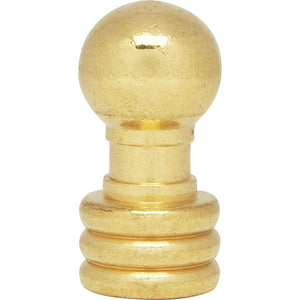 Satco 90-1386 Ball Knob Finial Burnished And Lacquered 1-1/8" Height 1/4-27