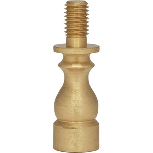Satco 90-140 Solid Brass Riser 1/4-27 Burnished And Lacquered 1" Height