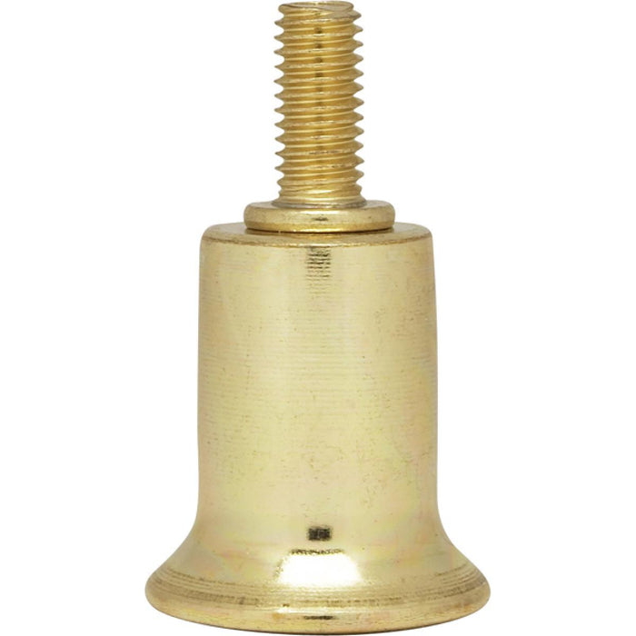 Satco 90-142 Steel Riser 1/4-27 Brass Plated 1" Height