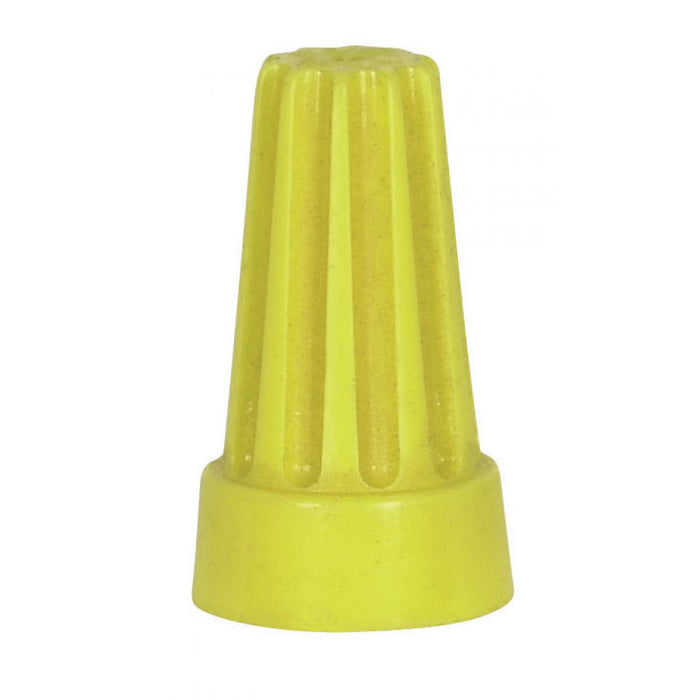 Satco 90-1440 Wire Connector With Spring Inserts For 105C Supply Wire 600V Large Yellow Finish 6 #18 Max