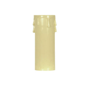 Satco 90-1515 Plastic Drip Candle Cover Ivory Plastic Drip 1-13/16" Inside Diameter 1-1/4" Outside Diameter 2" Height
