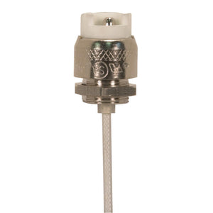 Satco 90-1561 Porcelain Halogen Socket R7S Base 12" SF-1 200C Leads Halogen Socket 7/8" Length 1000W 250V