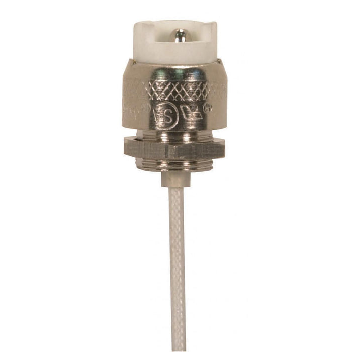 Satco 90-1561 Porcelain Halogen Socket R7S Base 12" SF-1 200C Leads Halogen Socket 7/8" Length 1000W 250V