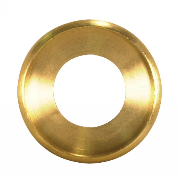 Satco 90-1612 Turned Brass Check Ring 1/4 IP Slip Unfinished 1" Diameter