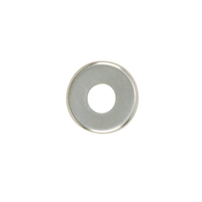 Satco 90-1644 Steel Check Ring Curled Edge 1/8 IP Slip Nickel Plated Finish 1-3/4" Diameter