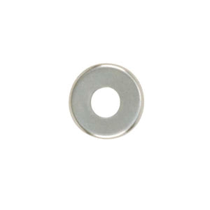 Satco 90-1661 Steel Check Ring Curled Edge 1/8 IP Slip Nickel Plated Finish 1/2" Diameter