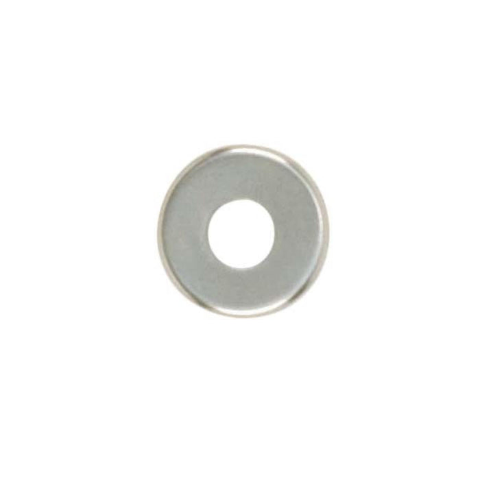 Satco 90-1661 Steel Check Ring Curled Edge 1/8 IP Slip Nickel Plated Finish 1/2" Diameter