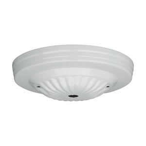 Satco 90-1685 Ribbed Canopy Canopy Only White Finish 5" Diameter 1-1/16" Center Hole