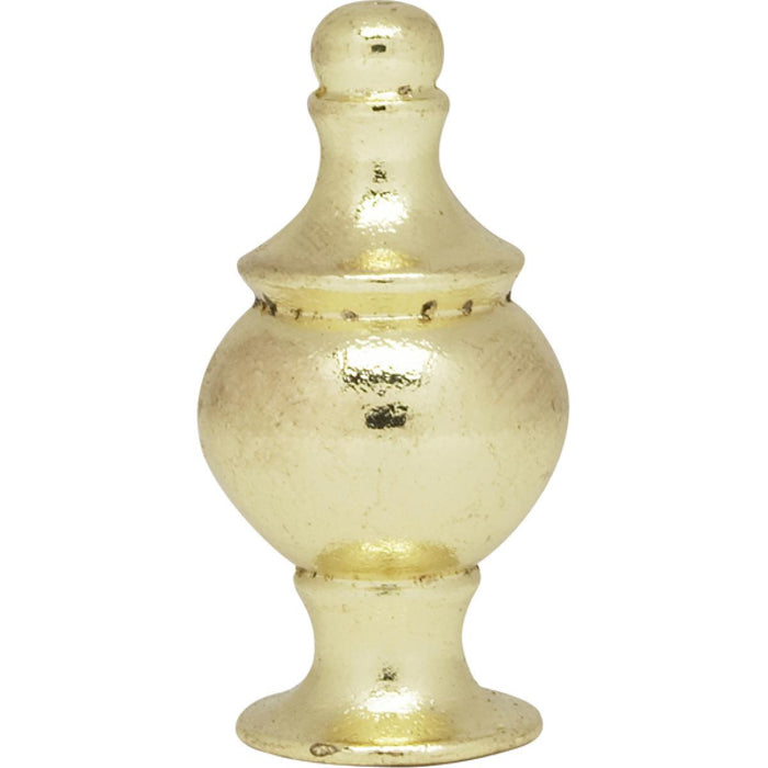 Satco 90-1714 Modern Finial 1-1/2" Height 1/4-27 Polished Brass Finish