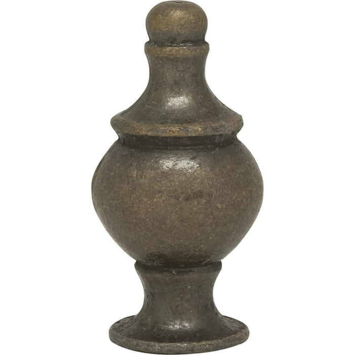 Satco 90-1715 Modern Finial 1-1/2" Height 1/4-27 Antique Brass Finish