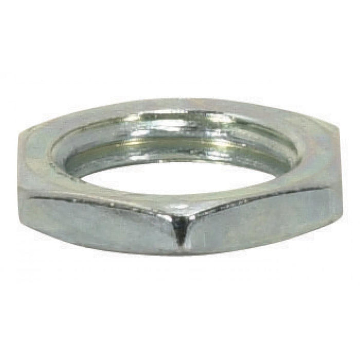 Satco 90-171 Steel Locknut 1/4 IP 11/16" Hexagon 1/8" Thick Zinc Plated Finish